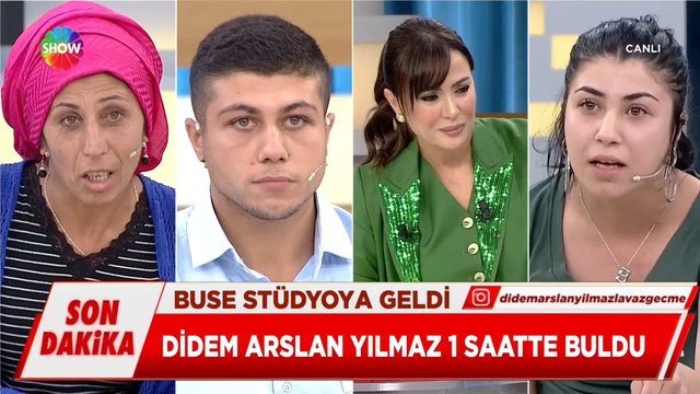 Didem Arslan Yılmaz'ın 1 saatte bulduğu Buse stüdyoda!