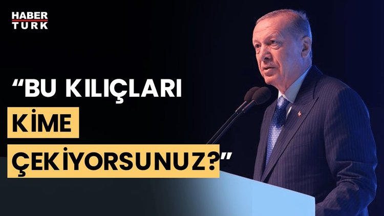 Erdoğan&#039;dan teğmenlere tepki: Bu kılıçları kime çekiyorsunuz?
