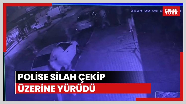 Polislere silah çekip üstlerine yürüdü!