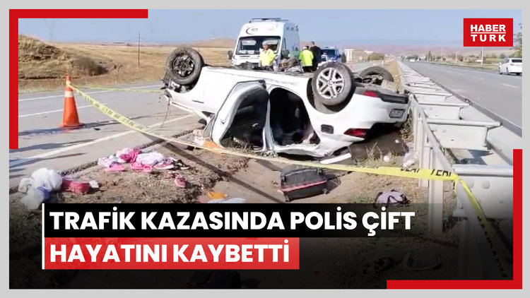Trafik kazasında polis çift hayatını kaybetti, 2 çocukları yaralandı