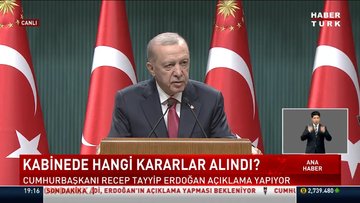 Cumhurbaşkanı Recep Tayyip Erdoğan'dan açıklamalar