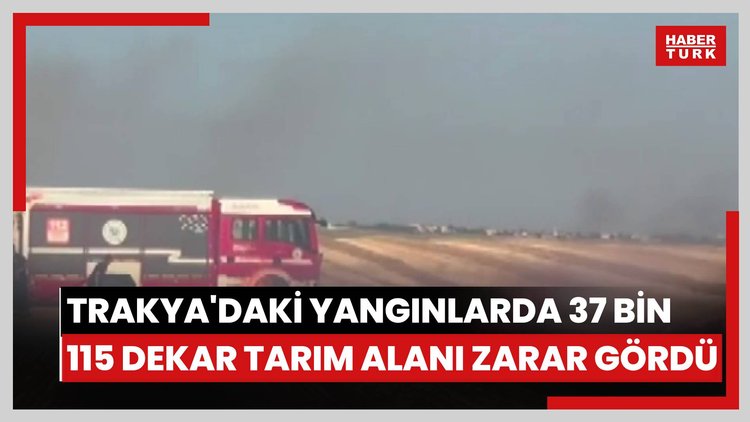 Trakya'daki yangınlarda 37 bin 115 dekar tarıma alanı zarar gördü