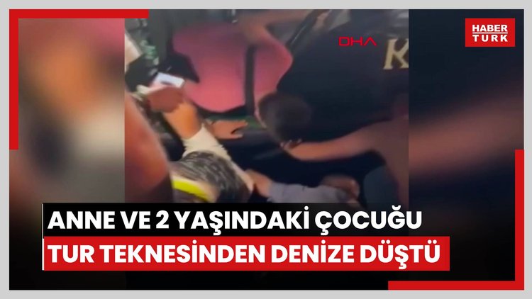 Eminönü'nde anne ve 2 yaşındaki çocuğu tur teknesinden denize düştü