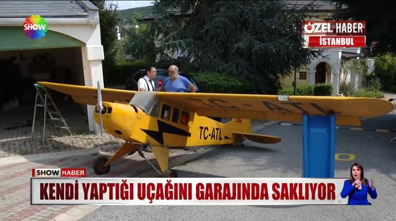 Kendi yaptığı uçağını garajda saklıyor!