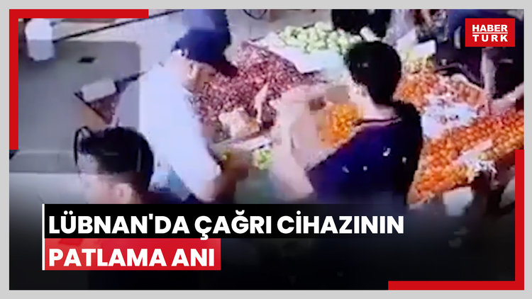 Lübnan'da çağrı cihazının patlama anı