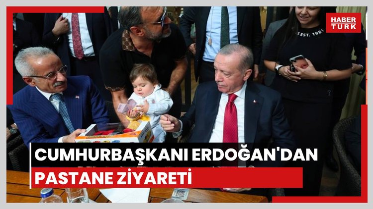 Cumhurbaşkanı Erdoğan pastanede vatandaşlarla sohbet etti