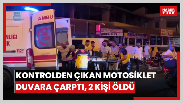Kontrolden çıkan motosiklet duvara çarptı, 2 kişi öldü