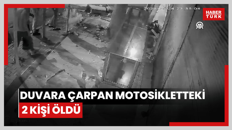 Duvara çarpan motosikletteki 2 kişi öldü