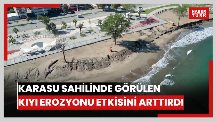 Karasu sahilinde görülen kıyı erozyonu etkisini artırdı