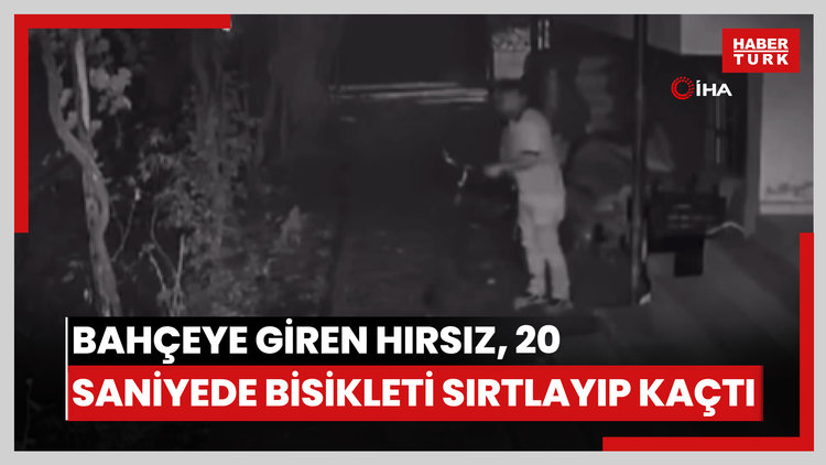 Batman'da bahçeye giren hırsız, 20 saniyede bisikleti sırtlayıp kaçtı