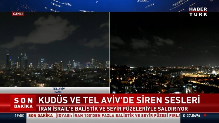 İsrail ordusu: İrandan İsraile füzeler atıldı ve ülkede sirenler çalıyor