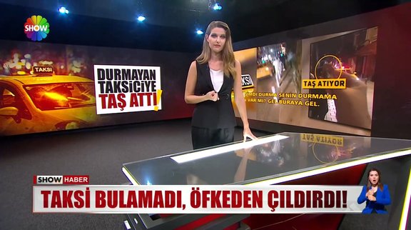 Öfkesine yenik düştü, taksiyi taşladı!