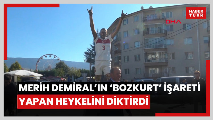 Tanju Özcan, Bolu'ya Merih Demiral'ın 'Bozkurt' işareti yapan heykelini diktirdi