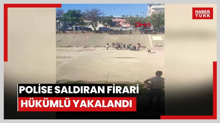 Yakınları ile polise saldıran firari hükümlü, dizinden vurularak yakalandı