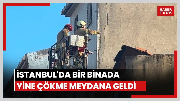İstanbul'da yine bina çöktü!