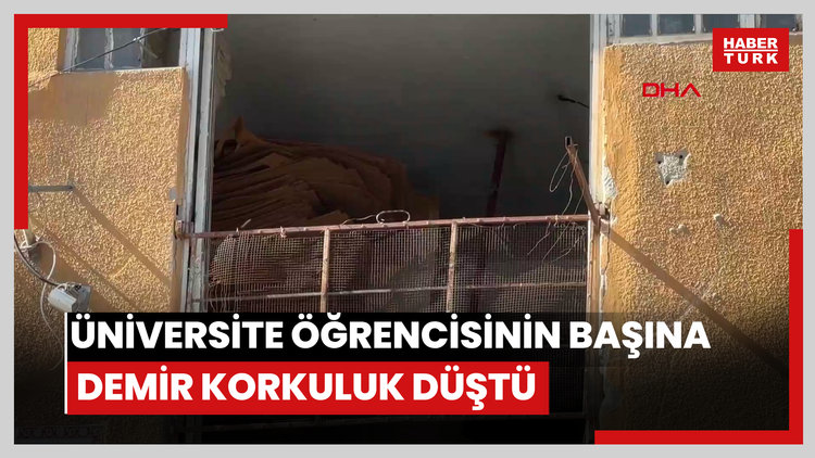 Sarıyer'de dehşet anları kamerada: Üniversite öğrencisinin başına demir korkuluk düştü