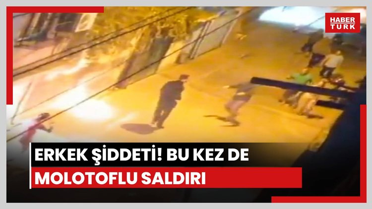 Eşinin sığındığı eve molotof attı