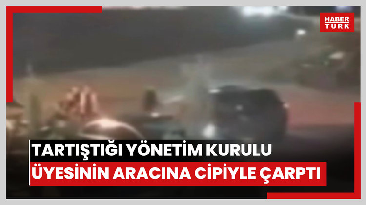 Kulüp başkanı, tartıştığı yönetim kurulu üyesinin aracına cipiyle çarptı