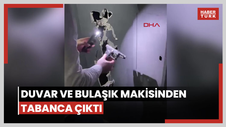 Kafeye yapılan operasyonda bulaşık makinesi ve duvardan silah çıktı