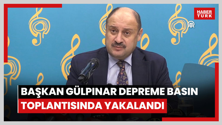 Büyükşehir Belediye Başkanı Gülpınar depreme basın toplantısında yakalandı