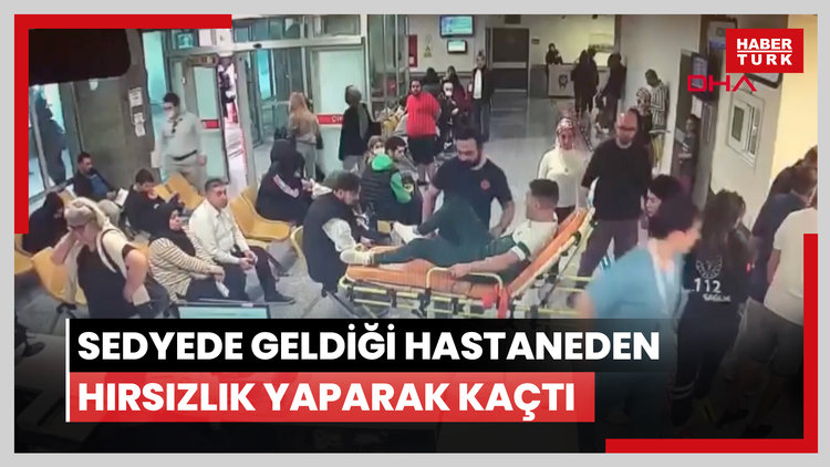 Beyoğlu'nda sedyede geldiği hastaneden hırsızlık yaparak kaçtı