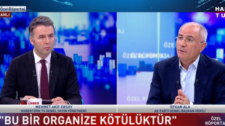Efkan Ala, Habertürk TV'de soruları yanıtladı