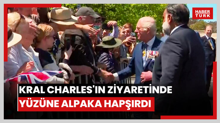 Kral Charles'ın Avustralya ziyaretinde yüzüne alpaka hapşırdı