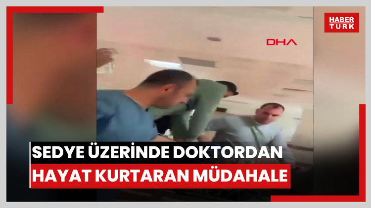 Sedye üzerinde doktordan hayat kurtaran müdahale