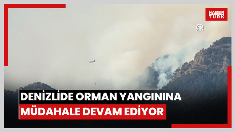 Denizlide orman yangınına müdahale devam ediyor