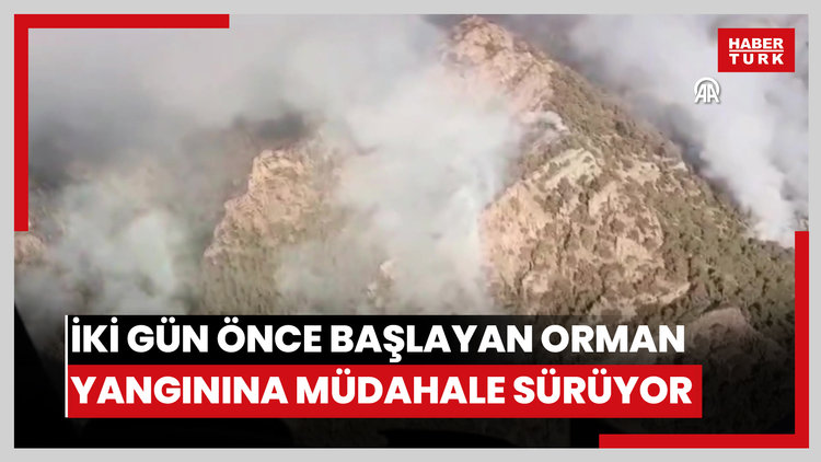 İki gün önce başlayan orman yangınına müdahale sürüyor