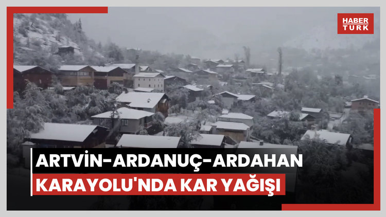 Artvin-Ardanuç-Ardahan Karayolu'nda kar yağışı nedeniyle ulaşım kontrollü sağlanıyor