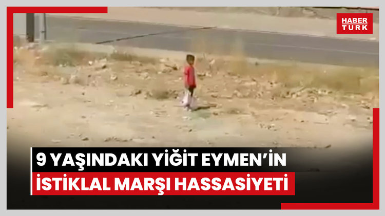 Bingöl'de 9 yaşındaki Yiğit Eymen'in İstiklal Marşı hassasiyeti kamerada