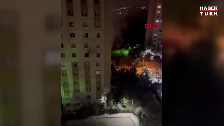 Ankara'da 10 katlı binada yangın; 2 kişi dumandan etkilendi