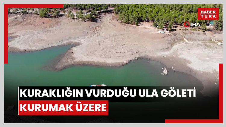 Kuraklığın vurduğu Ula Göleti kurumak üzere