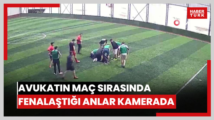 Avukatın maç sırasında fenalaştığı anlar kamerada