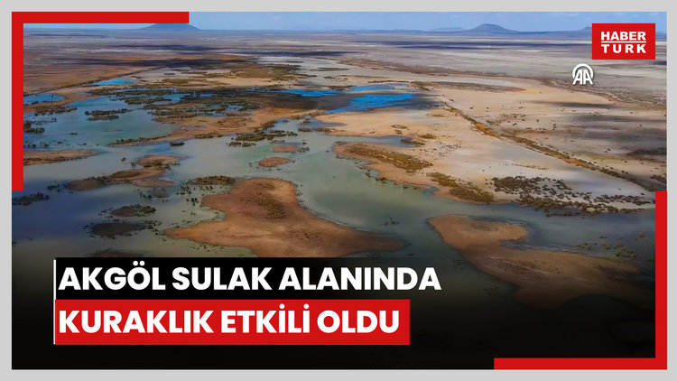 Akgöl sulak alanında kuraklık etkili oldu