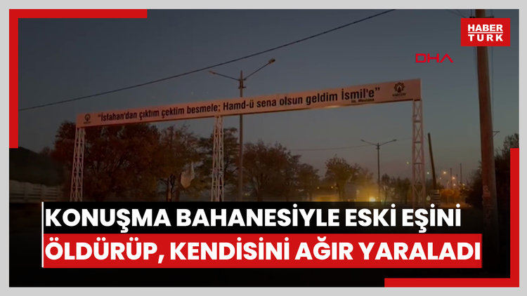 KONYA Konuşma bahanesiyle boş araziye götürdüğü eski eşini bıçakla öldürüp, kendisini ağır yaraladı
