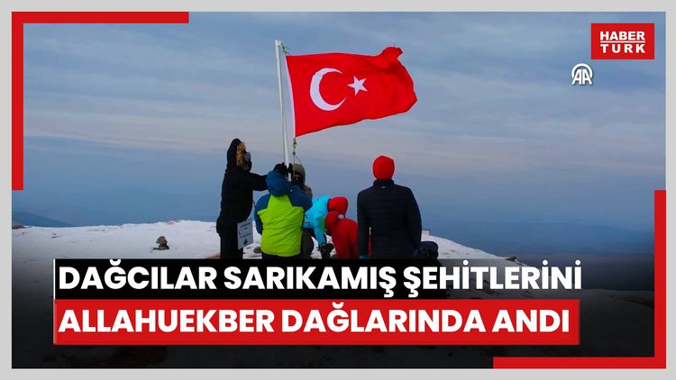 Ardahan ve Karslı dağcılar Sarıkamış şehitlerini Allahuekber Dağlarında andı