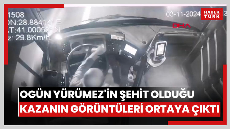 Trafik polisi Ogün Yürümez'in şehit olduğu kazanın görüntüleri ortaya çıktı