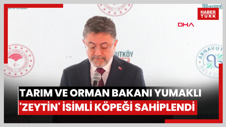 Tarım ve Orman Bakanı Yumaklı, 'Zeytin' isimli köpeği sahiplendi