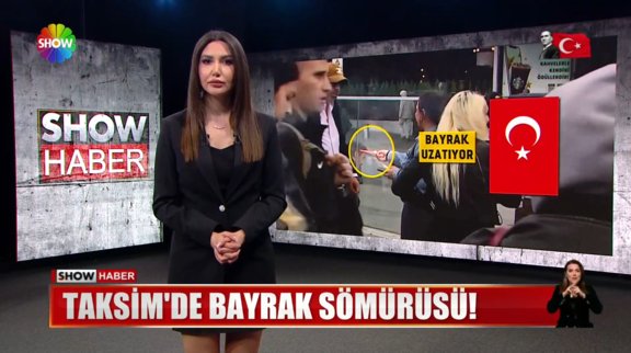 Taksim'de bayrak sömürüsü!