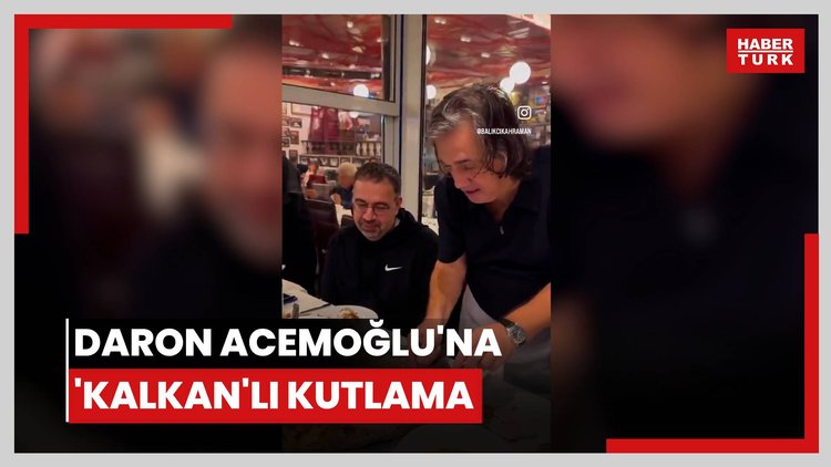 Daron Acemoğlu'na 'kalkan'lı kutlama