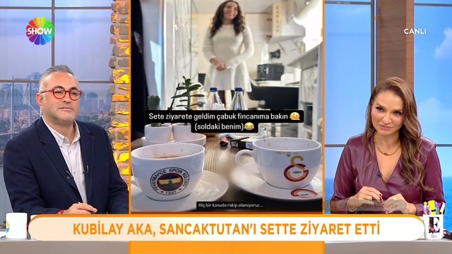 Kubilay Aka, Hafsanur Sancaktutan'ı sette ziyaret etti!