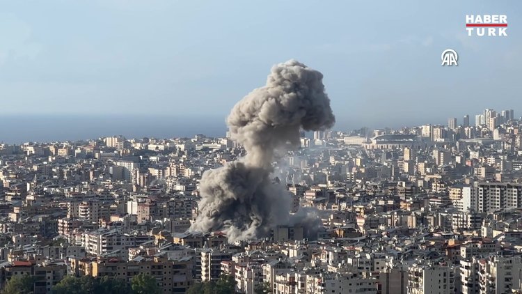 Beyrut'un güneyine şiddetli hava saldırıları