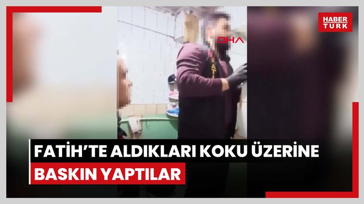Fatih'te aldıkları koku üzerine baskın yaptılar; çok sayıda uyuşturucu ele geçirdiler