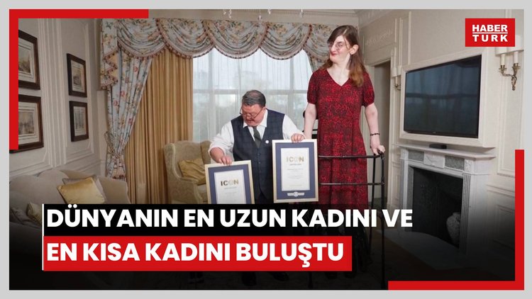 Dünyanın en uzun kadını Rumeysa Gelgi ve dünyanın en kısa kadını Jyoti Amge buluştu