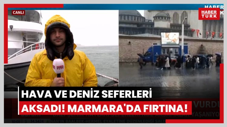 Şiddetli rüzgar ağaçları devirdi! Hava ve deniz seferleri aksadı! Marmara'da fırtına!
