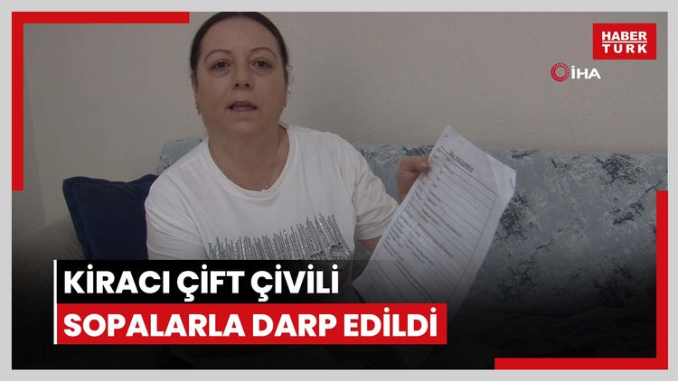 İzmir'de ev sahibi dehşeti kamerada: Kiracı çift çivili sopalarla darp edildi