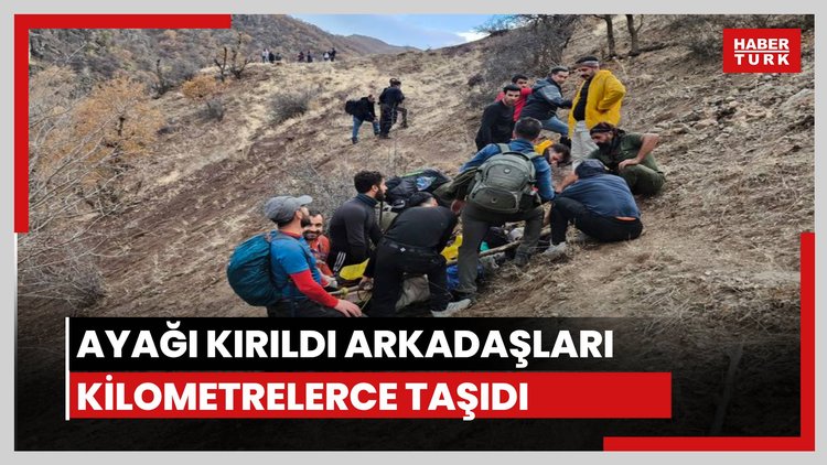 Tırmanış sırasında ayağı kırıldı