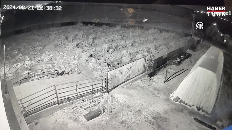 Salim Güran'ın kullandığı aracın Eğertutmaz Deresi civarındaki görüntüsü kamerada